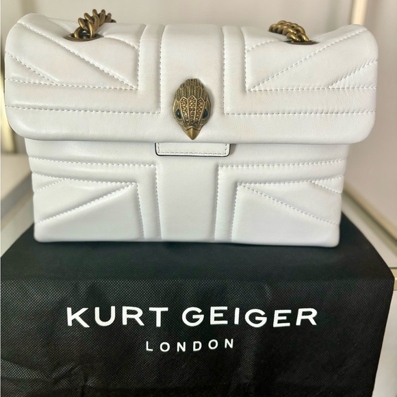 Kurt Geiger London Kensington White Union Jack Leather Crossbody Bag (Large) - Picture 10 of 10